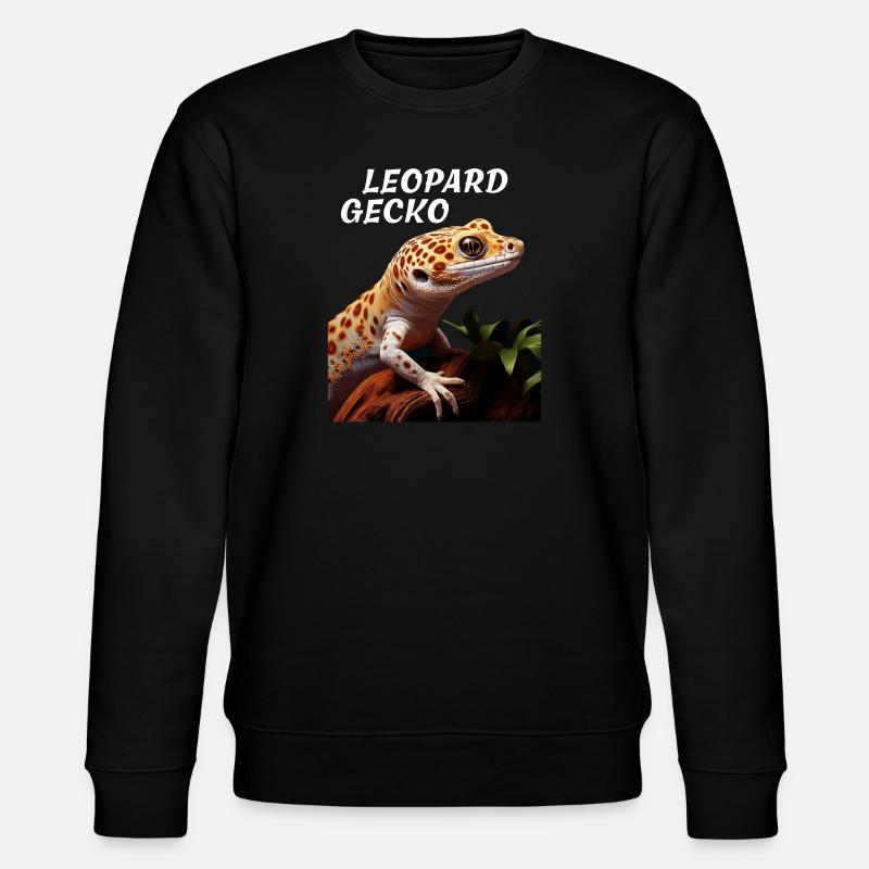 LEOPARD GECKO - Stanley/Stella CHANGER Unisex Organic Sweatshirt - black