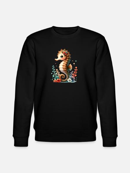 Seepferd Seepferdchen - Stanley/Stella Unisex Bio-Sweatshirt CHANGER - Schwarz