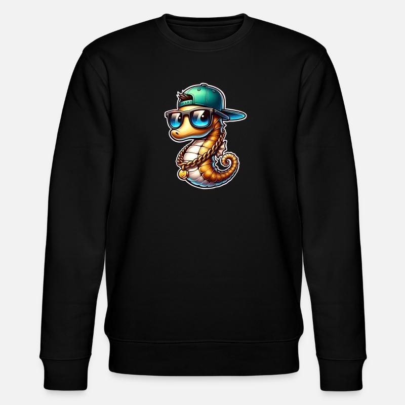 Seepferd Seepferdchen - Stanley/Stella Unisex Bio-Sweatshirt CHANGER - Schwarz