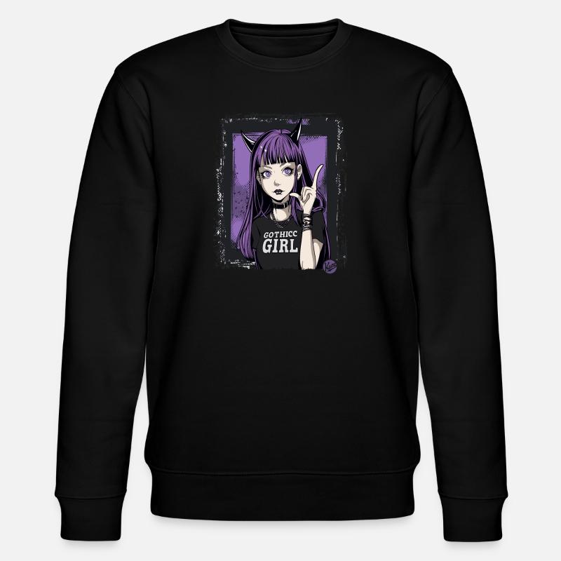 Süß und Cool: Gothic-Girl - Stanley/Stella Unisex Bio-Sweatshirt CHANGER  - Schwarz