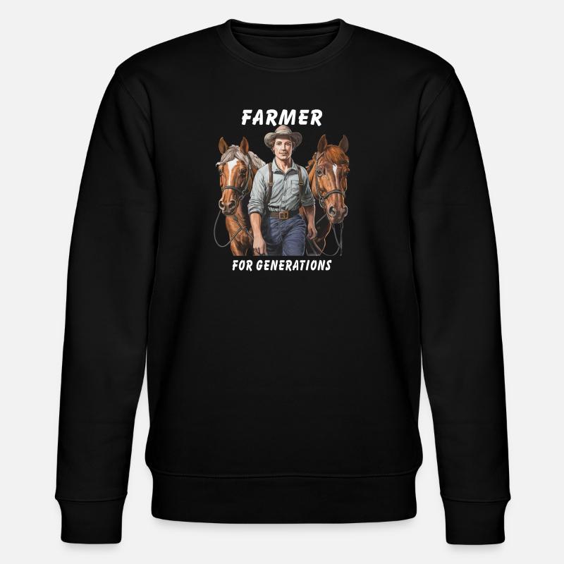 FARMER FOR GENERATIONS - Stanley/Stella CHANGER Unisex Organic Sweatshirt - black