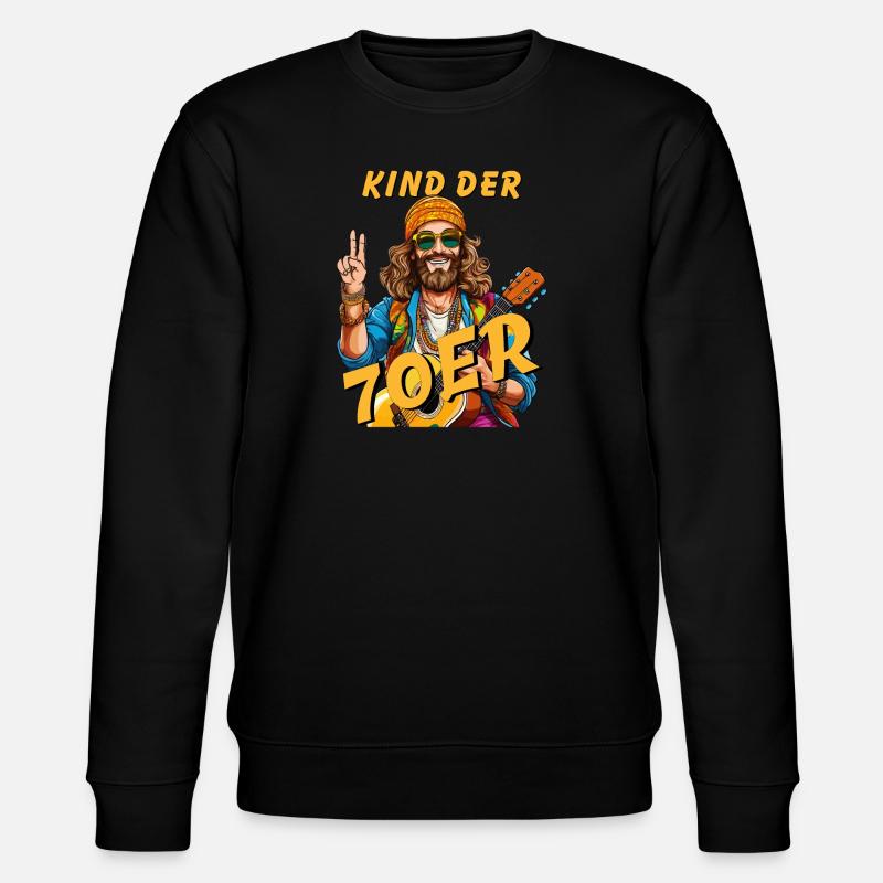 MANN KIND DER 70er - Stanley/Stella Unisex Bio-Sweatshirt CHANGER - Schwarz