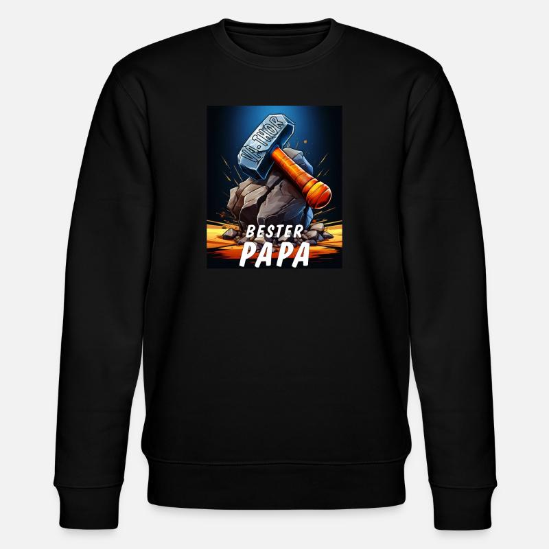 VA-THOR HAMMER MEILLEUR PAPA - Sweat bio CHANGER Stanley/Stella Unisexe - noir