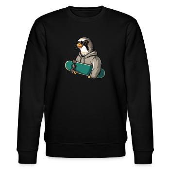 Skater Falcon Cool Tenue streetwear - Sweat bio CHANGER Stanley/Stella Unisexe - noir - Devant - Nik (191cm) & Marisol (170cm)