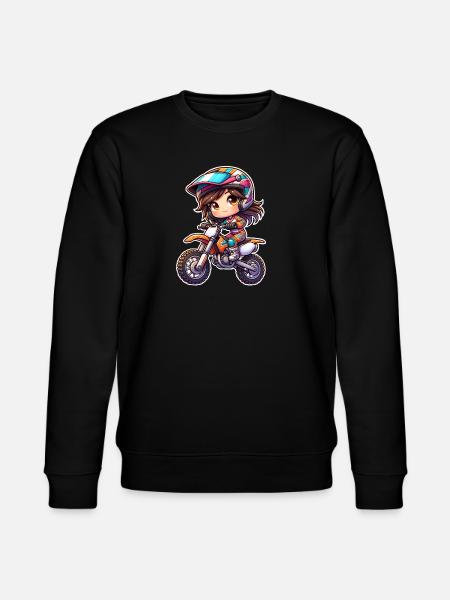 Motocross Mädchen - Stanley/Stella Unisex Bio-Sweatshirt CHANGER - Schwarz