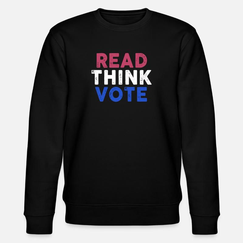 Read Think Vote - Stanley/Stella Unisex Bio-Sweatshirt CHANGER  - Schwarz