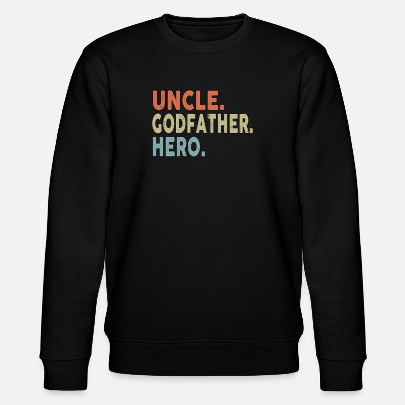 Onkel Pate Held - Stanley/Stella Unisex Bio-Sweatshirt CHANGER  - Schwarz