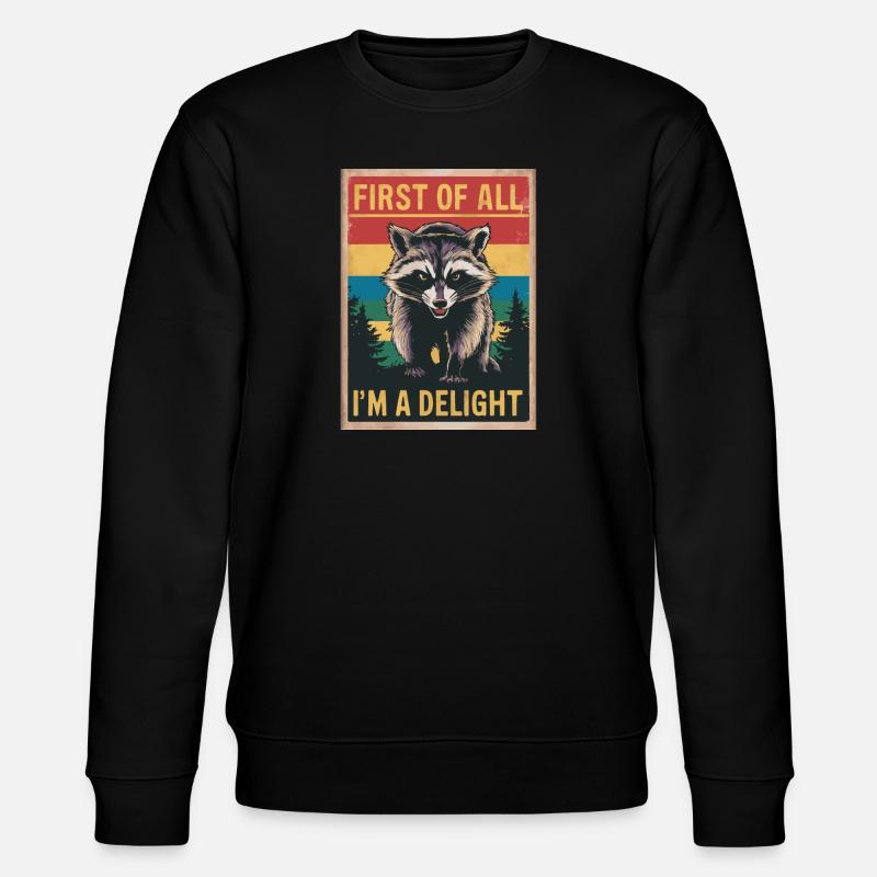 Waschbär - Stanley/Stella Unisex Bio-Sweatshirt CHANGER  - Schwarz