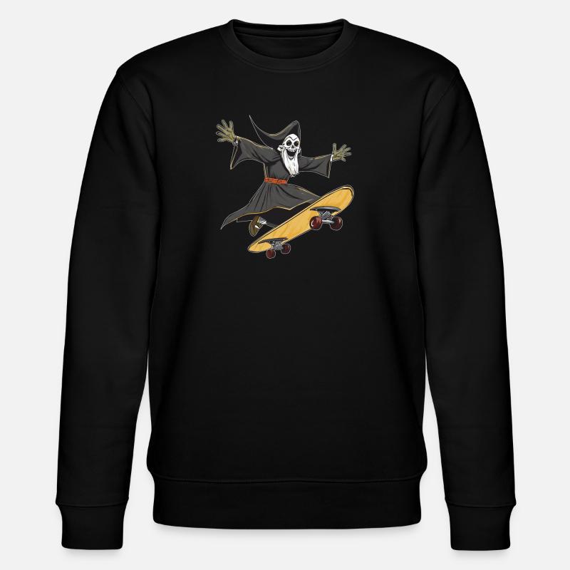 SENSENMANN SKATEBOARD - Stanley/Stella Unisex Bio-Sweatshirt CHANGER  - Schwarz