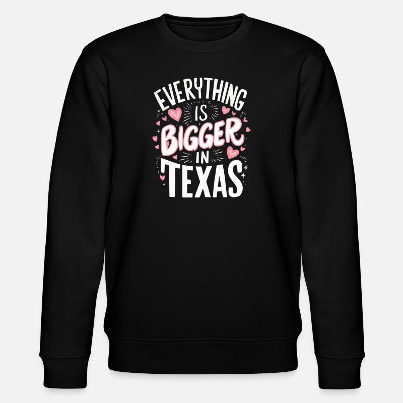 Texas State Texans Texas - Stanley/Stella CHANGER Unisex Organic Sweatshirt - black
