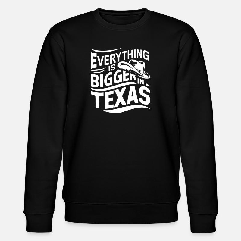 Texas State Texans Texas - Stanley/Stella CHANGER Unisex Organic Sweatshirt - black