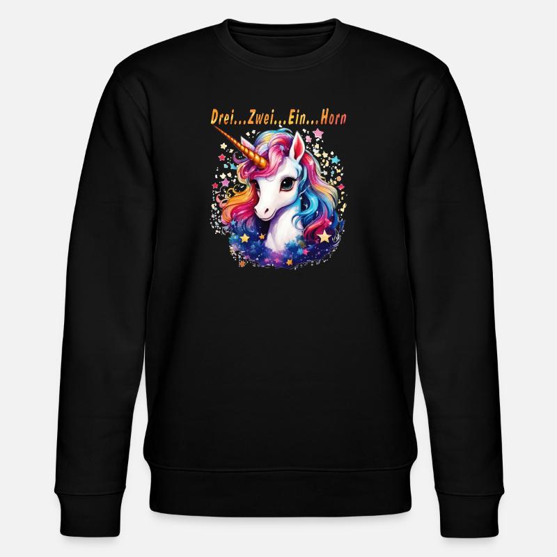 Drei...Zwei...EIN...HORN - Stanley/Stella Unisex Bio-Sweatshirt CHANGER  - Schwarz