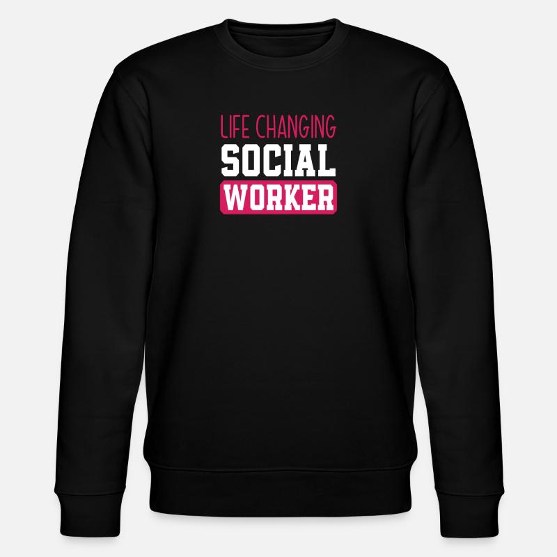 Leben Verändern Sozialarbeiter - Stanley/Stella Unisex Bio-Sweatshirt CHANGER  - Schwarz