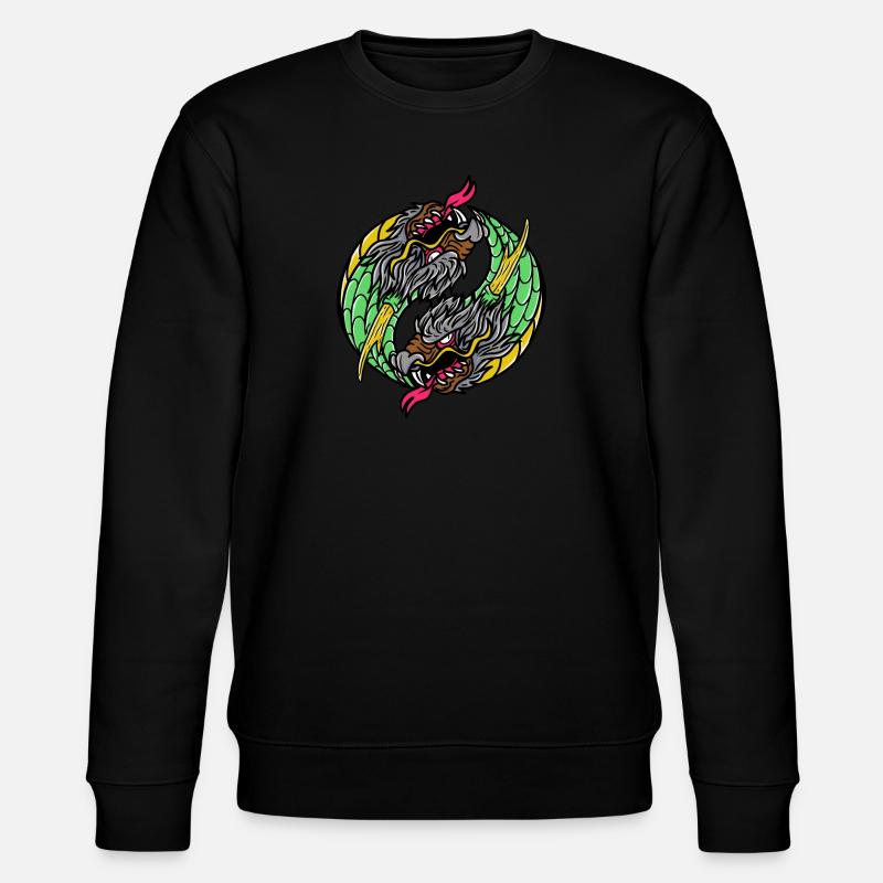 Fantasy RPG Dragons Magic Dungeon - Stanley/Stella CHANGER Unisex Organic Sweatshirt - black