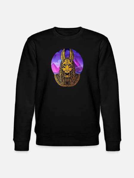 Hieroglyphs Anubis Egyptian Mythology - Stanley/Stella CHANGER Unisex Organic Sweatshirt - black