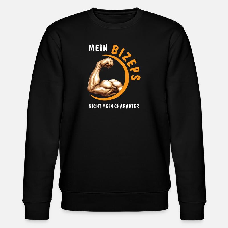 MES BICEPS, PAS MON CARACTÈRE - Sweat bio CHANGER Stanley/Stella Unisexe - noir