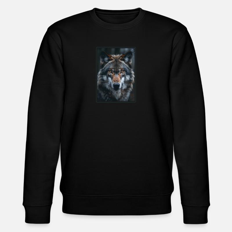 Wölfe Wolf - Stanley/Stella Unisex Bio-Sweatshirt CHANGER  - Schwarz