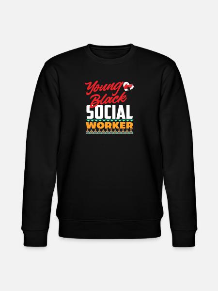 Young Black Social Workers - Stanley/Stella CHANGER Unisex Organic Sweatshirt - black