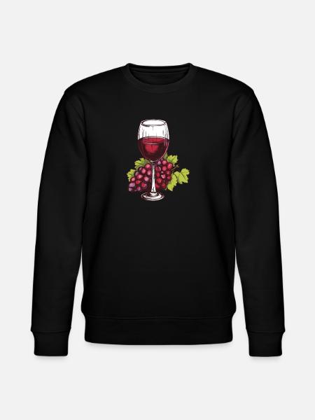 Wine Glass Grapes Wine - Stanley/Stella CHANGER Unisex Organic Sweatshirt - black