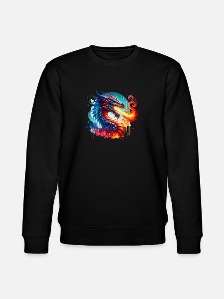 Drache - Stanley/Stella Unisex Bio-Sweatshirt CHANGER - Schwarz