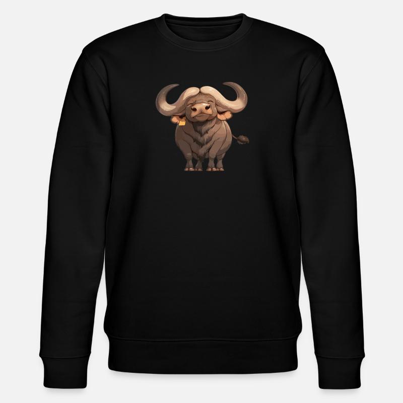 Buffalos Buffalo Büffel - Stanley/Stella Unisex Bio-Sweatshirt CHANGER - Schwarz