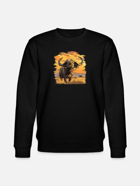 Buffalos Buffalo Büffel - Stanley/Stella CHANGER Unisex Organic Sweatshirt - black