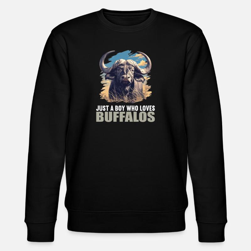 Buffalos Buffalo Büffel - Stanley/Stella Unisex Bio-Sweatshirt CHANGER  - Schwarz
