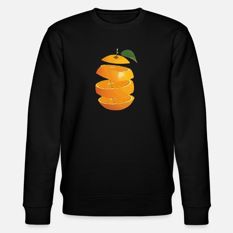 Orange Fruit - Stanley/Stella Unisex Bio-Sweatshirt CHANGER  - Schwarz