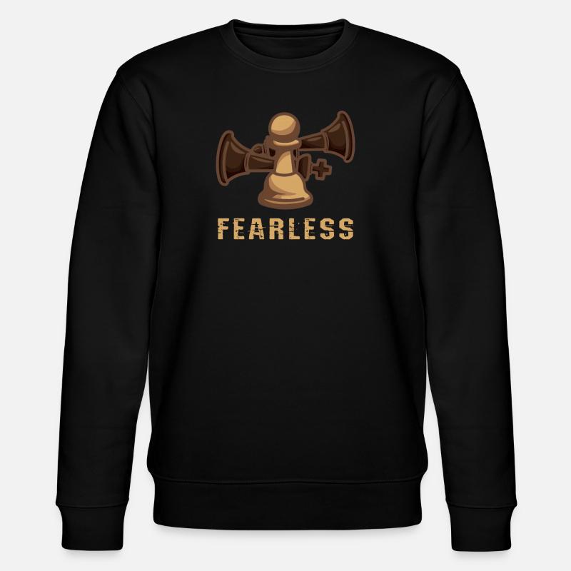 Fearless Checkmate Chessboard Chess - Stanley/Stella CHANGER Unisex Organic Sweatshirt - black