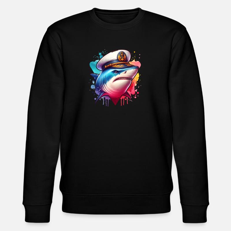 Capitaine requin - Sweat bio CHANGER Stanley/Stella Unisexe - noir