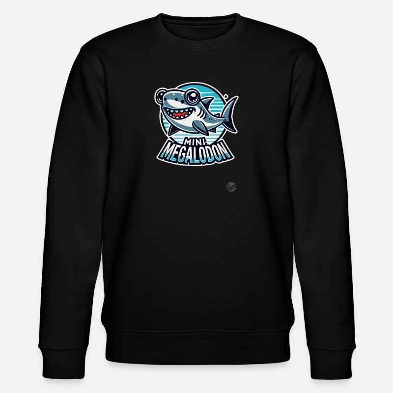 Petit requin mégalodon mignon - Sweat bio CHANGER Stanley/Stella Unisexe - noir