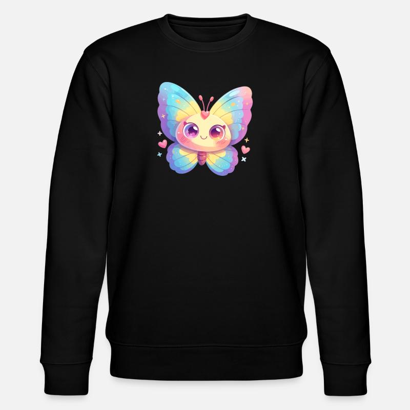 papillon papillons papillon papillon - Sweat bio CHANGER Stanley/Stella Unisexe - noir