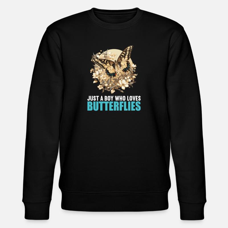 papillon papillons papillon papillon - Sweat bio CHANGER Stanley/Stella Unisexe - noir