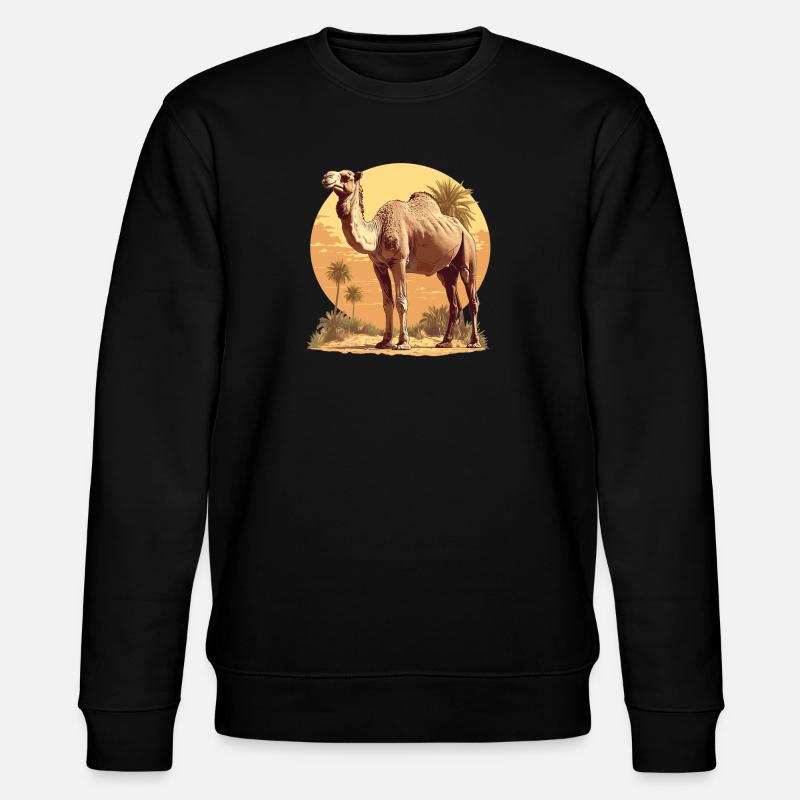 Camel Kamele Kamel - Stanley/Stella Unisex Bio-Sweatshirt CHANGER  - Schwarz