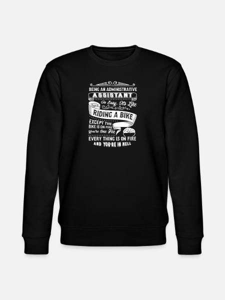 Administrative Assistant Is Easy - Stanley/Stella CHANGER Unisex Organic Sweatshirt - black
