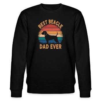 Best Beagle Dad Ever Dog Beagle - Stanley/Stella Unisex Bio-Sweatshirt CHANGER  - Schwarz - Vorne - Nik (191cm) & Marisol (170cm)