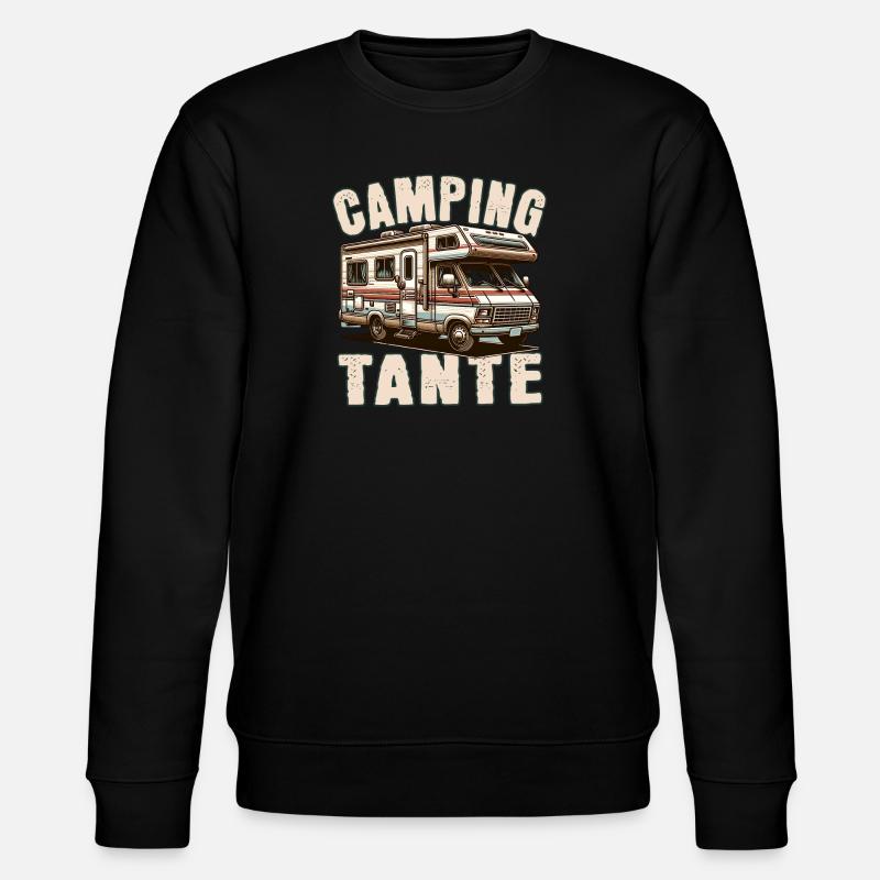 Camping Tante - Stanley/Stella Unisex Bio-Sweatshirt CHANGER  - Schwarz