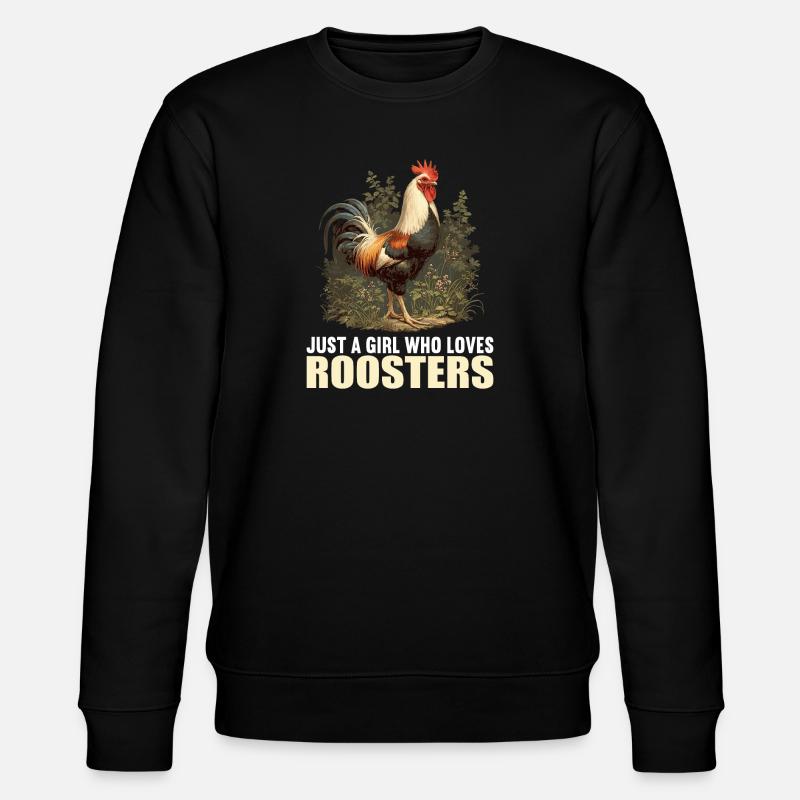 Rooster Hähne Hahn - Stanley/Stella Unisex Bio-Sweatshirt CHANGER  - Schwarz