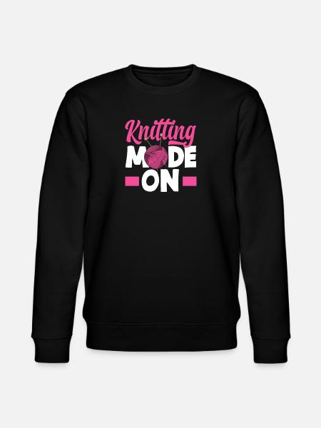 Knitting Knitting Lover - Stanley/Stella CHANGER Unisex Organic Sweatshirt - black