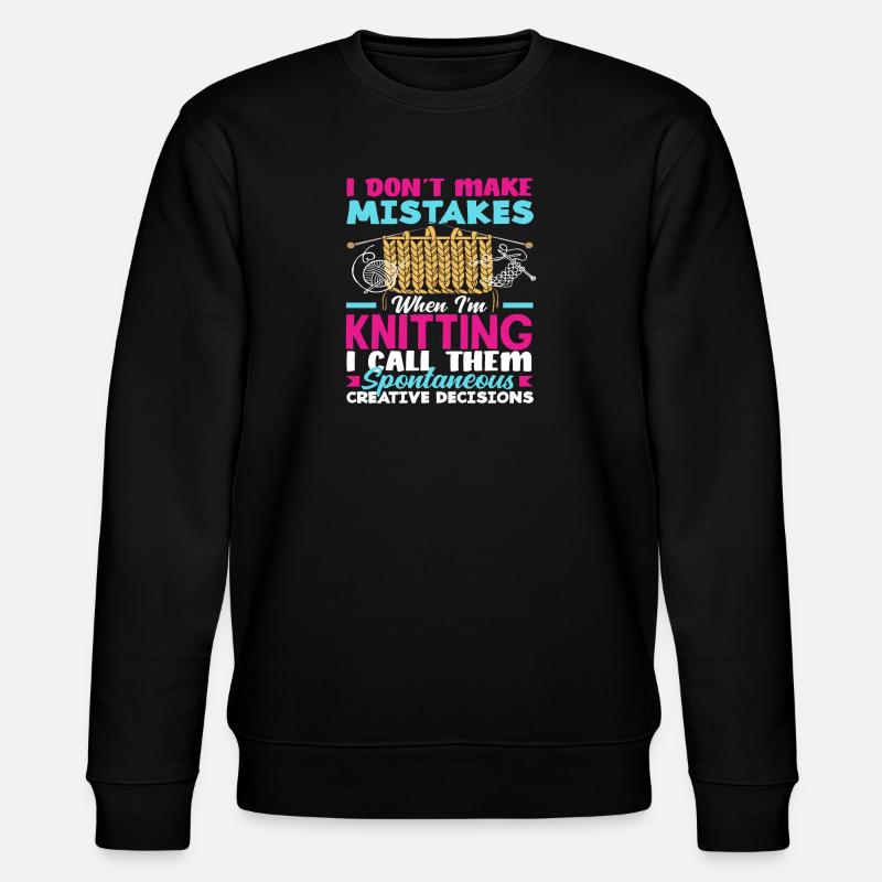 Knitting Spontaneous Creative Choices - Stanley/Stella CHANGER Unisex Organic Sweatshirt - black
