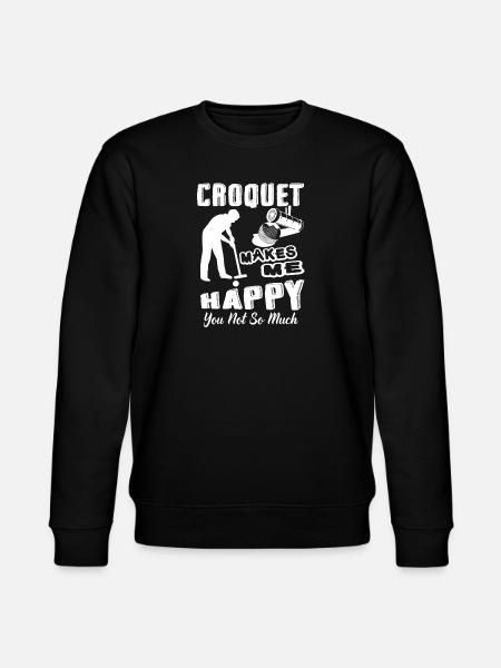 Croquet Makes Me Happy - Stanley/Stella CHANGER Unisex Organic Sweatshirt - black