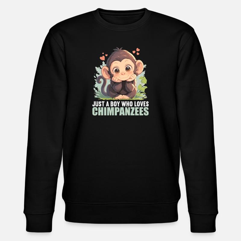Chimpanzé Schimpansen Schimpanse - Sweat bio CHANGER Stanley/Stella Unisexe - noir