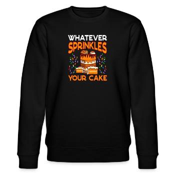 Was auch immer dein Kuchenbacken bestreut - Stanley/Stella Unisex Bio-Sweatshirt CHANGER  - Schwarz - Vorne - Nik (191cm) & Marisol (170cm)