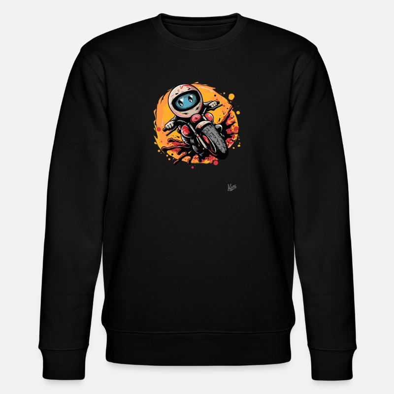 Cute motorcycle comic - Stanley/Stella CHANGER Unisex Organic Sweatshirt - black