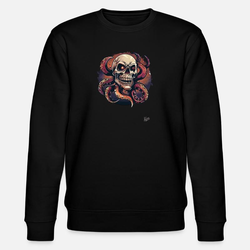 Pieuvre Crâne Pieuvre - Sweat bio CHANGER Stanley/Stella Unisexe - noir