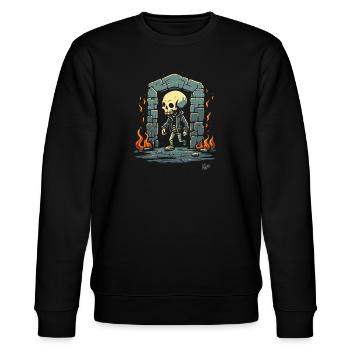 Skeleton Dungeon Showtime - Stanley/Stella CHANGER Unisex Organic Sweatshirt - black - Front - Nik (191cm) & Marisol (170cm)