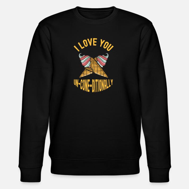 Love You Crème non sucrée - Sweat bio CHANGER Stanley/Stella Unisexe - noir