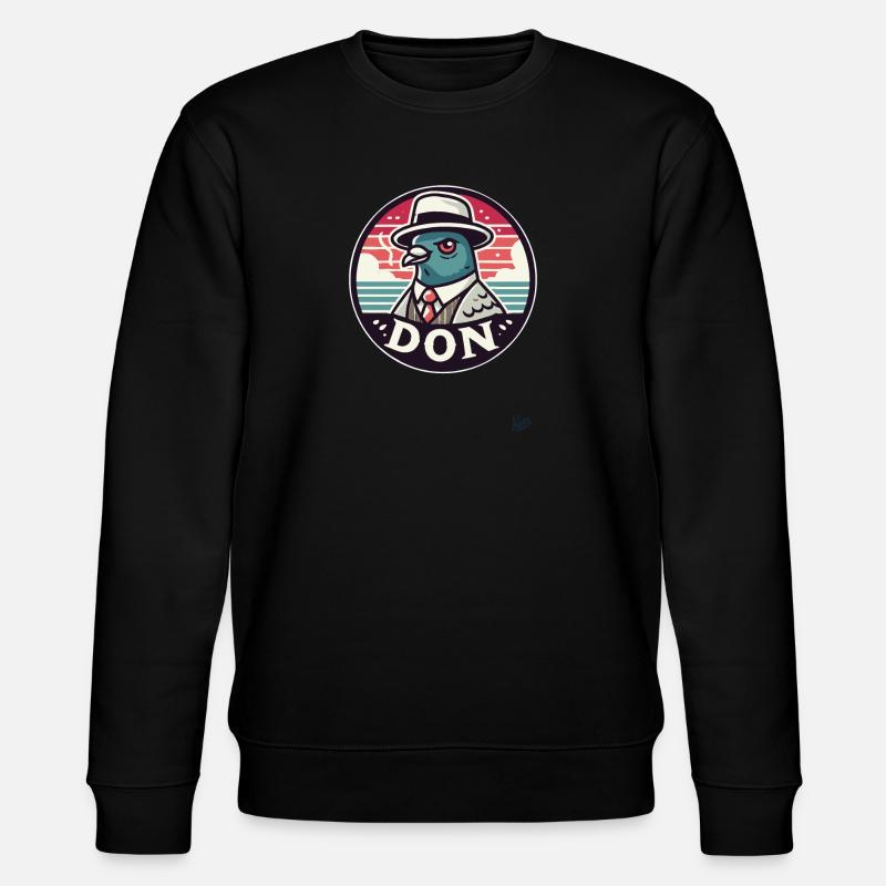 Der Don Taube - Stanley/Stella Unisex Bio-Sweatshirt CHANGER  - Schwarz
