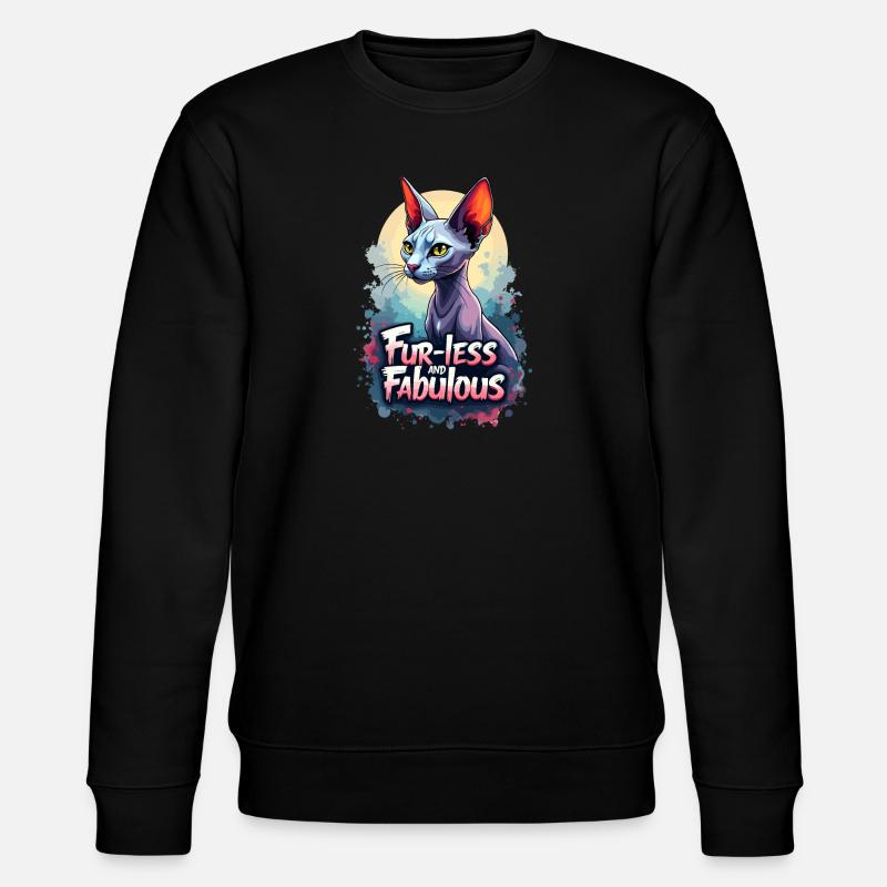 Fur-less and Fabulous - Stanley/Stella Unisex Bio-Sweatshirt CHANGER  - Schwarz