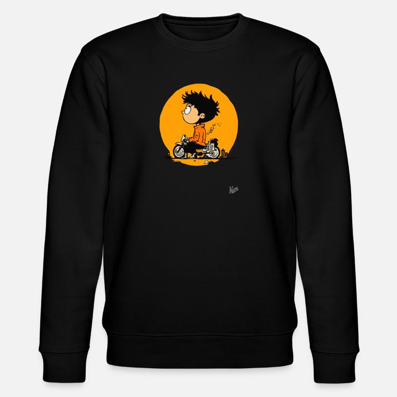 Junge mit Motorrad - Stanley/Stella Unisex Bio-Sweatshirt CHANGER  - Schwarz